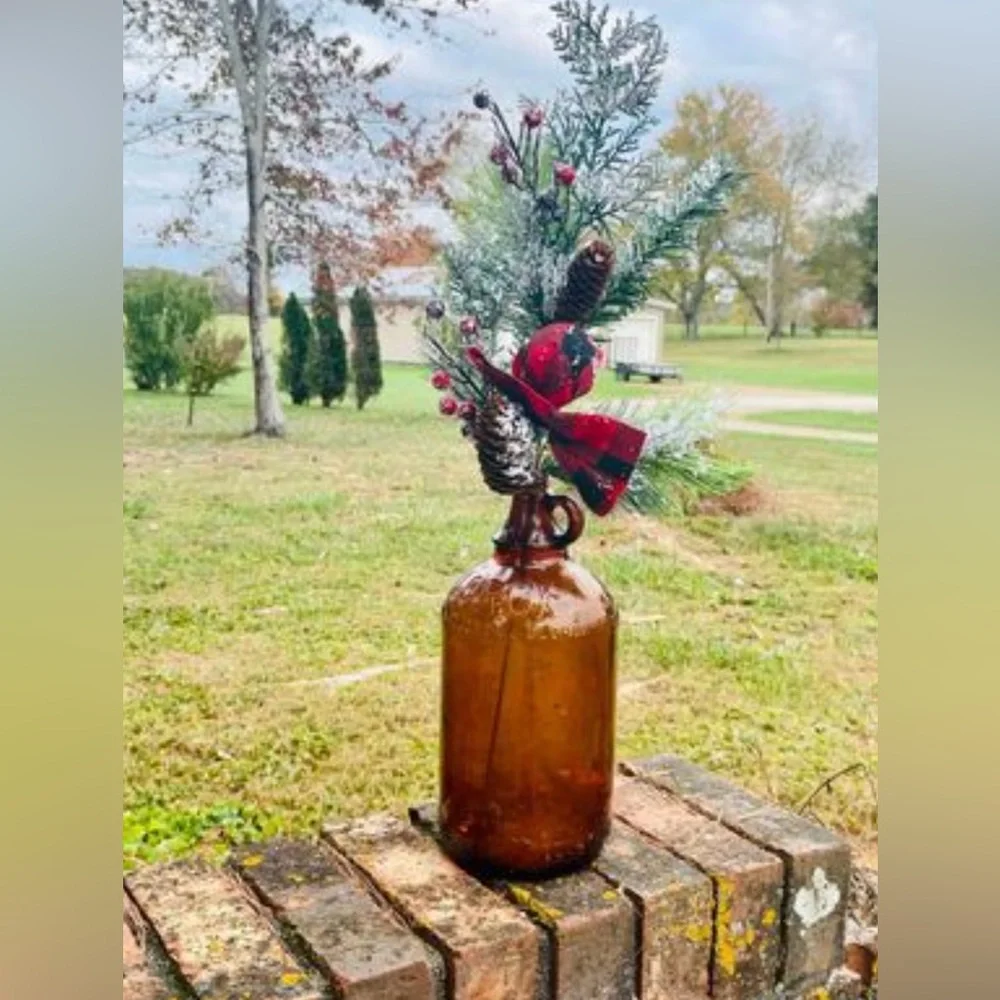 *Sparkle Buffalo Check Pine Spray